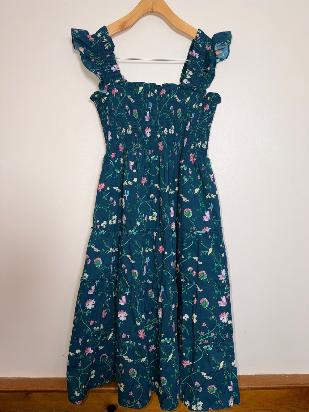 Hill House The Ellie Nap Midi Floral Dress Size M - Picture 2 of 8